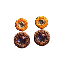 Bossa Earrings in Orange and Brown