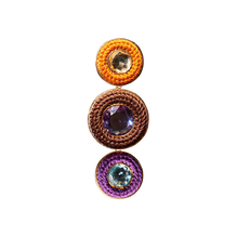 Single Samba Earring in Orange, Brown and Purple