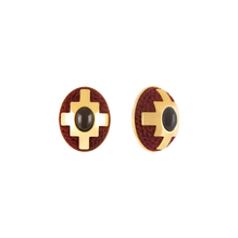 Burgundy Symbol Earrings