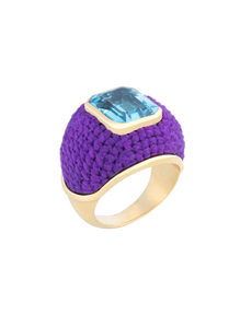 Purple Bombé Ring with Topaz