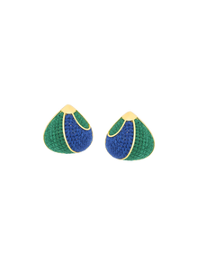 Suspiro Earrings - Blue and Green